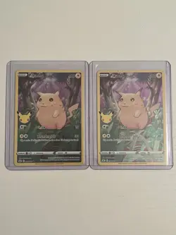 (2) Pikachu 5/25 Full Art Holo Pokemon Celebrations 25th Anniversary *Mint - Image 1