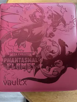 12 Slot Vault X Binder (480 total card) Laser Etched Pokemon Phantasmal Flames - Image 1
