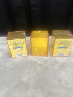 DRAGON SHIELD Yellow Deck Protectors Lot Of 3 Hold Over A 100 Cards - Image 2
