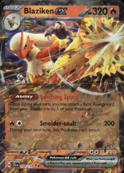BLAZIKEN EX 024/159 DOUBLE RARE JOURNEY TOGETHER POKEMON HOLO NM/M - Image 1