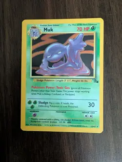 Pokemon Muk 13/62 Holo Fossil Unlimited Pokemon TCG - Near Mint NM - Image 1