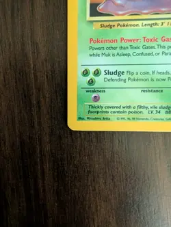 Pokemon Muk 13/62 Holo Fossil Unlimited Pokemon TCG - Near Mint NM - Image 4