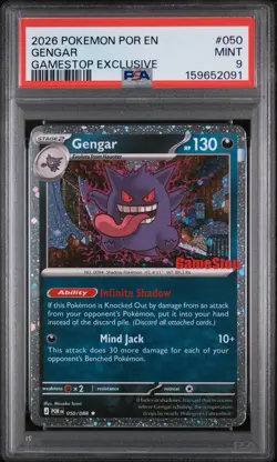 Pokemon Gengar EN Perfect Order 050 Gamestop Exclusive Promo PSA 9 - Image 1