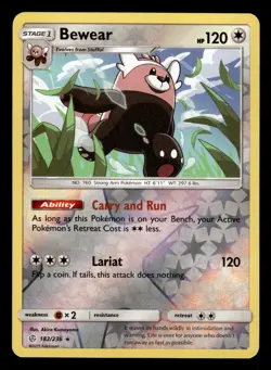 Bewear 182/236 Reverse Holo S&M Cosmic Eclipse Pokemon Card - Image 1