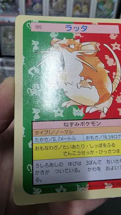 Pokemon Carddass Card Topsun No. 20 Raticate Pocket Monsters Green Back - Image 5