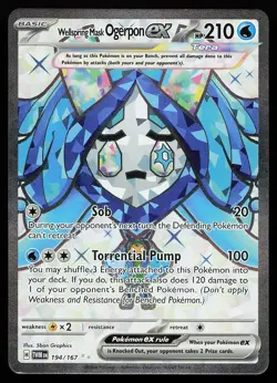 Wellspring Mask Ogerpon ex 194/167 Ultra Rare Twilight Masquerade Pokemon Card - Image 1