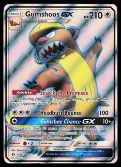 Gumshoos GX 145/149 Ultra Rare Sun & Moon Base Set Pokemon Card - Image 1