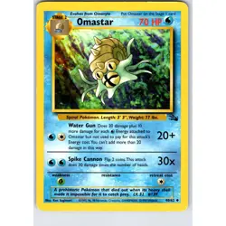 Omastar 40/62 Fossil Pokemon Card Holo LP TCG singles Lightly Played English - Image 1