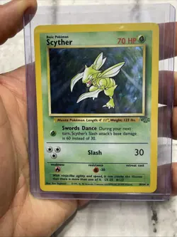Scyther Holo 10/64 Rare Jungle Pokemon Card WOTC Vintage LP Lightly Played TCG - Image 1