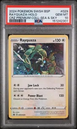 Pokemon Rayquaza SWSH029 SWSH: Sword & Shield Promo Cards Holo PSA 10 Gem Mint - Image 1