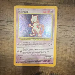 Mewtwo Holo 2nd Edition 010/130 Base Set 2 Holo Pokemon Card - Image 1