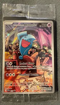 Pokemon Card Team Rocket's Wobbuffet SVP 203 Sealed Promo Destined Rivals - Image 1