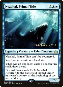 Nezahal, Primal Tide [Rivals of Ixalan Prerelease Promos] Magic MTG - Image 1