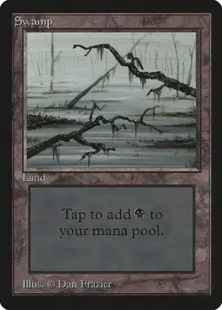 Swamp (296) [Limited Edition Beta] Magic MTG - Image 1