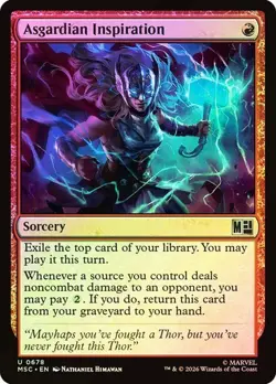 NM Foil Asgardian Inspiration, MTG, Heroes Commander, Magic the Gathering, 678 - Image 1