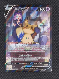 MIMIKYU V TG16/TG30 HOLO V RARE BRILLIANT STARS TRAINER GALLERY NEAR MINT - Image 1
