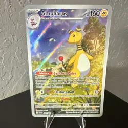 Pokemon TCG Ampharos 090/086 Chaos Rising Full Art Holo English HP 160 - Image 1