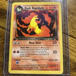Dark Rapidash 1st Edition Uncommon Team Rocket 44/82 NM/LP WOTC Pokemon TCG - Image 1