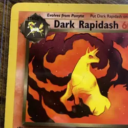 Dark Rapidash 1st Edition Uncommon Team Rocket 44/82 NM/LP WOTC Pokemon TCG - Image 2
