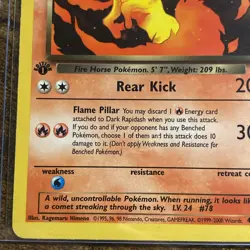 Dark Rapidash 1st Edition Uncommon Team Rocket 44/82 NM/LP WOTC Pokemon TCG - Image 5