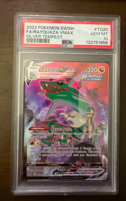2022 Pokemon Silver Tempest Trainer Gallery Rayquaza VMAX TG20/TG30 PSA 10 - Image 1