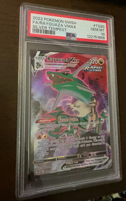 2022 Pokemon Silver Tempest Trainer Gallery Rayquaza VMAX TG20/TG30 PSA 10 - Image 3