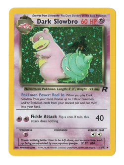 Dark Slowbro 12/82 Pokemon Card TCG Team Rocket Unlimited 1999-2000 Rare Holo LP - Image 1