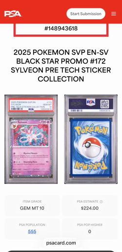 PSA 10 - Sylveon #172 COSMOS HOLO 2025 POKEMON BLACK STAR PROMO PRISMATIC SVP EN - Image 4
