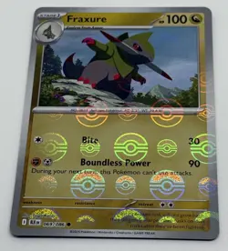 Fraxure Masterball Reverse Holo 069/086 Black Bolt White Flare Pokemon TCG - Image 1
