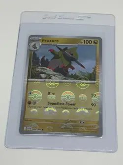 Fraxure Masterball Reverse Holo 069/086 Black Bolt White Flare Pokemon TCG - Image 3
