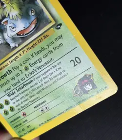 2000 Erika’s Venusaur MP Holo Rare 4/132 Unlimited Gym Challenge Pokemon Crease - Image 3
