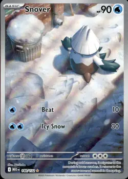 Snover 140/132 Illustration Rare Mega Evolution Pokemon Holo Near Mint - Image 1