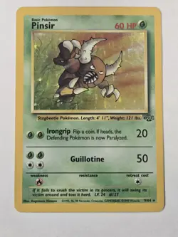 Pokemon TCG Pinsir Jungle 9/64 Holo Unlimited Holo Rare - Image 1