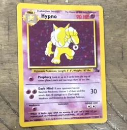 Pokemon TCG WOTC Fossil Hypno 8/62 Unlimited Holo Rare English 90 HP - Image 1