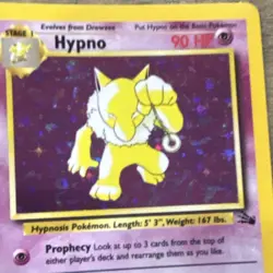 Pokemon TCG WOTC Fossil Hypno 8/62 Unlimited Holo Rare English 90 HP - Image 2