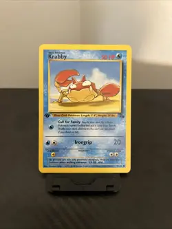 Krabby 51/62 Fossil First Edition NM Pokemon TCG Wizards Of The Coast - Image 1
