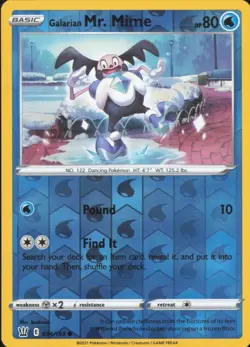 Galarian Mr. Mime 034/163 Common Battle Styles Pokemon Reverse Holo LP - Image 1