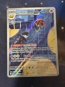 Pokemon TCG Team Rockets Orbeetle Full Art Card Destined Rivals 198/182 - Image 1