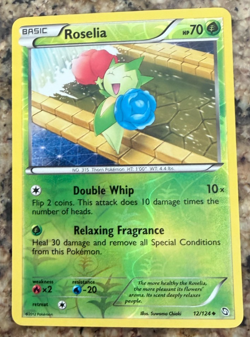 Roselia 12/124 Reverse Holo Uncommon NM/LP Pokemon Dragons Exalted 2012 - Image 1