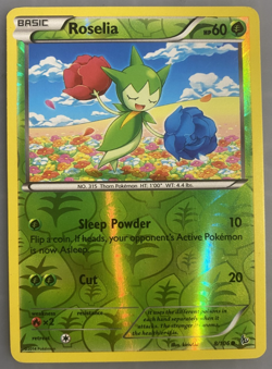 Roselia 8/106 Flashfire XY 2014 Pokemon TCG Reverse Holo Lightly Played English - Image 1