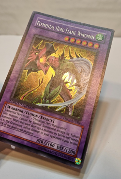 Elemental Hero Flame Wingman EHC1-EN004 Secret Rare Limited Edition Yugioh 1992 - Image 3