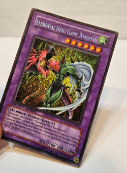 Elemental Hero Flame Wingman EHC1-EN004 Secret Rare Limited Edition Yugioh 1992 - Image 4