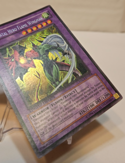 Elemental Hero Flame Wingman EHC1-EN004 Secret Rare Limited Edition Yugioh 1992 - Image 5