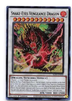 Snake-Eyes Vengeance Dragon ALIN-EN040 Alliance Insight Yu-Gi-Oh - Image 1