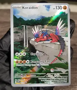 Pokemon S&V Base Koraidon 014 Pokemon Center Stamp PC ETB Promo Card NM! - NICE - Image 2