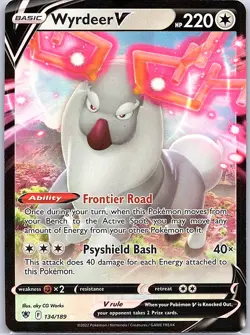 Wyrdeer V 134/189 SWSH10: Astral Radiance - Pokemon Card - NM - Image 1