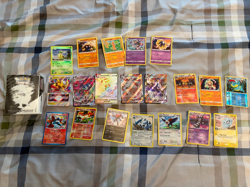 Pokemon card collection lot with 2 tins and burning spark deck SEE DESCRIPTION - Image 1