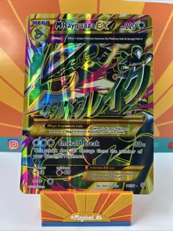 M Rayquaza ex #98 Jumbo Promo Card Pokemon Tcg Ancient Origins Full Art Gold HP - Image 1