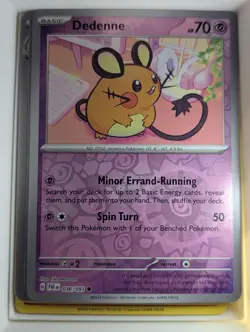 Dedenne 036/091 Common Paldean Fates Pokemon Reverse Holo Near Mint - Image 1