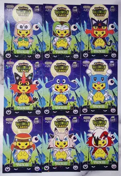 Pokemon Collectoons halloween card lot Pikachu PONCHO - Image 1